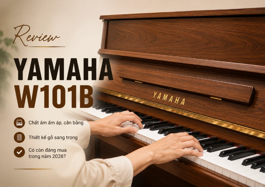 Review đàn piano Yamaha W101B